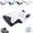 black, variant on Doreve Cloudfaser Pillow, Memory Foam Cervical Pillow, Ergonomic Orthopedic Contour, for Side, Back and Stomach Sleepers (Black)