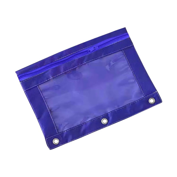 Carpetas para Documentos Caja de Lápiz de Tres Agujeros con Cremallera Bolsa de Almacenamiento de Archivos de Pvc Transparente Carpeta Desmontable Caja de Lápiz de Gran Capacidad Bolsas de Lápiz con C
