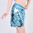 thumbnail image 5 of Xfvqtps Woman Sequin Dance Skirt Triangular Belt Belly Dancing Waist Towel Waist Chain Hip Towel Performance Skirt Sky Blue, 5 of 7