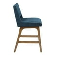 thumbnail image 2 of BOOMERANG Counter Stool 36.25" Height Barstool with Backrest Modern Solid Wood, INCLAKE Upholstered Foam Seat, Faux Linen Pub Chair, Navy, 2 of 7