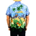 thumbnail image 2 of HAPPY BAY Men's Holiday Tropical Party Aloha Shirts Short Sleeve Button Down Beach Hawaiian Shirt for Men 4XL Landscape Bike, Royal Blue, 2 of 4