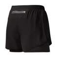 thumbnail image 1 of Pantalones cortos para correr para hombre, pantalones cortos negros de doble capa de secado rápido para Fitness, nuevos pantalones cortos deportivos para entrenamiento y culturismo, 1 of 4