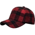 thumbnail image 1 of LinYooLi Fashion Leisure Grid Baseball Cap for Women Men Soft Breathable Retro Hats Skullcap Lightweight Adjustable, 1 of 6