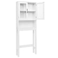 thumbnail image 3 of YYAo Toilet Bathroom Organizer, Toilet Storage Shelf Bathroom Shelves, Over the Toilet Storage Cabinet Bathroom Space Saver with Tempered Glass Door, 3 of 9