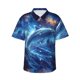 thumbnail image 1 of Balery Beautiful Ocean Dolphin Camisas hawaianas de manga corta para hombre, camisas playeras de corte holgado, camisas de vacaciones con botones,XX-Large, 1 of 7