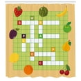 thumbnail image 3 of Ambesonne Word Search Shower Curtain, Summer Fruit Theme Game, 69"Wx70"L, Multicolor, 3 of 3
