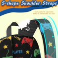 thumbnail image 5 of Game Controller Black Pattern 17" School Backpacks for Teens,Waterproof Oxford Fabric,S-Shape Padded Straps for School,Travel,Hiking,Camping, 5 of 6