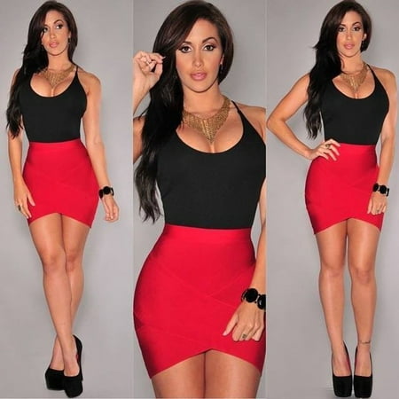 Women Sexy Cocktail Wrap Vest Stretch Bodycon Corset Cut Out Evening Party