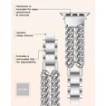 thumbnail image 6 of Wearlizer Stainless Steel Chain Watch Band Compatible with Apple Watch Bands Women Interlocking Ring Design Adjustable Bracelet for 38/40/41/42/44/45/46/49mm, 6 of 6