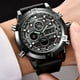 thumbnail image 4 of Reloj cronógrafo de negocios para hombre, de cuero, digital, de pulsera, informal, 4 of 6