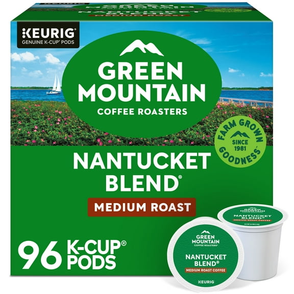 (4 pack) Green Mountain Coffee Roasters, Nantucket Blend Medium Roast K-Cup Coffee Pods, 24 Count