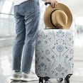 thumbnail image 2 of Blue Marine Floral and Animal Pattern Luggage Cover Fashion Suitcase Cover Baggage Covers Fit 25-28 Inch Luggage (Go Travel), 2 of 5