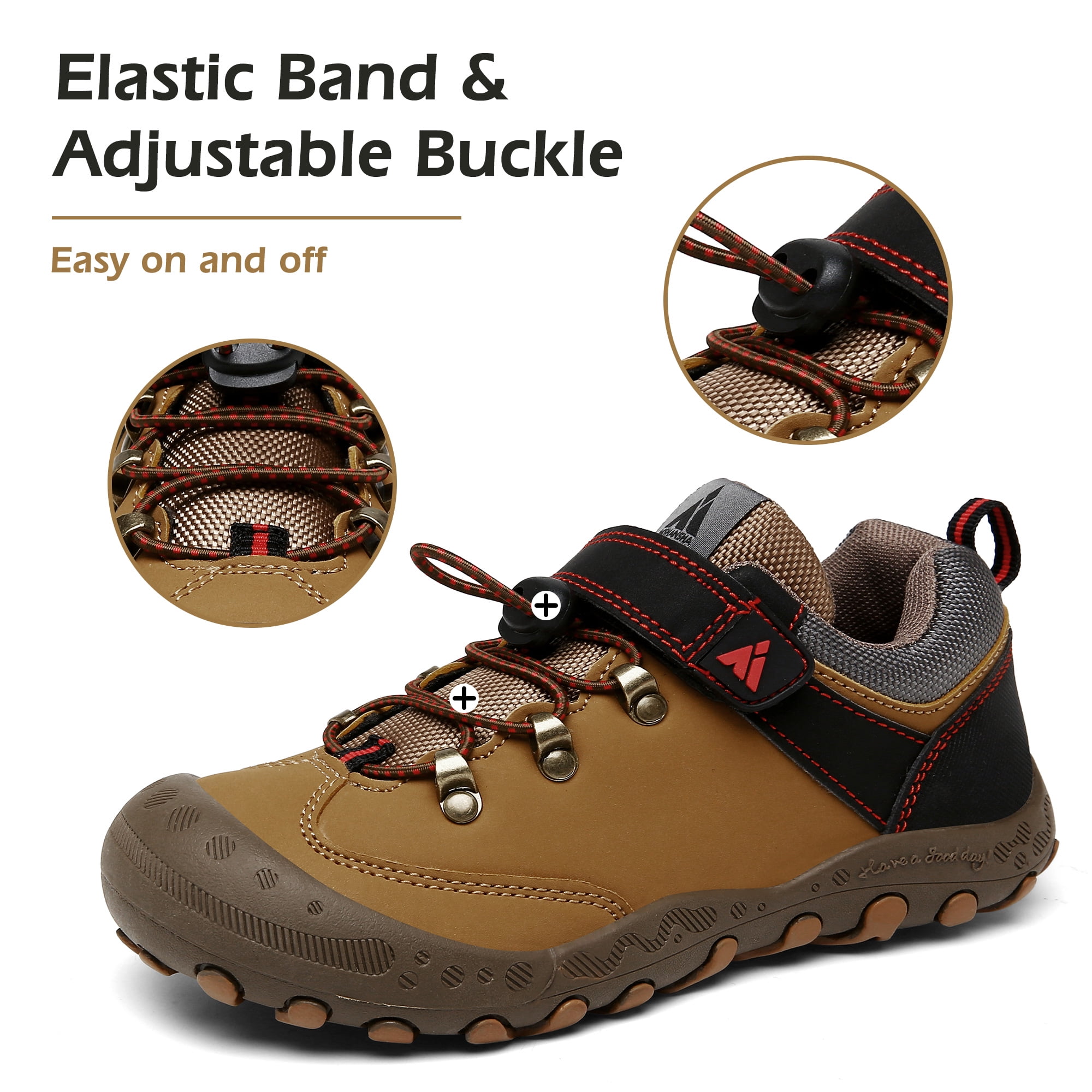 Mishansha Kids Sneakers Boys Girls Hiking Shoes Lightweight Velcro Tennis Shoes Toddler Running