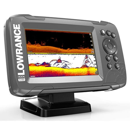Lowrance Hook² 5 with SplitShot Transducer and US/Canada Nav+ (Best Transducer For Lowrance Hds 5)