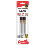 Pentel® Super Hi-Polymer® Leads, 0.3 mm, HB, 24 Leads Per Tube