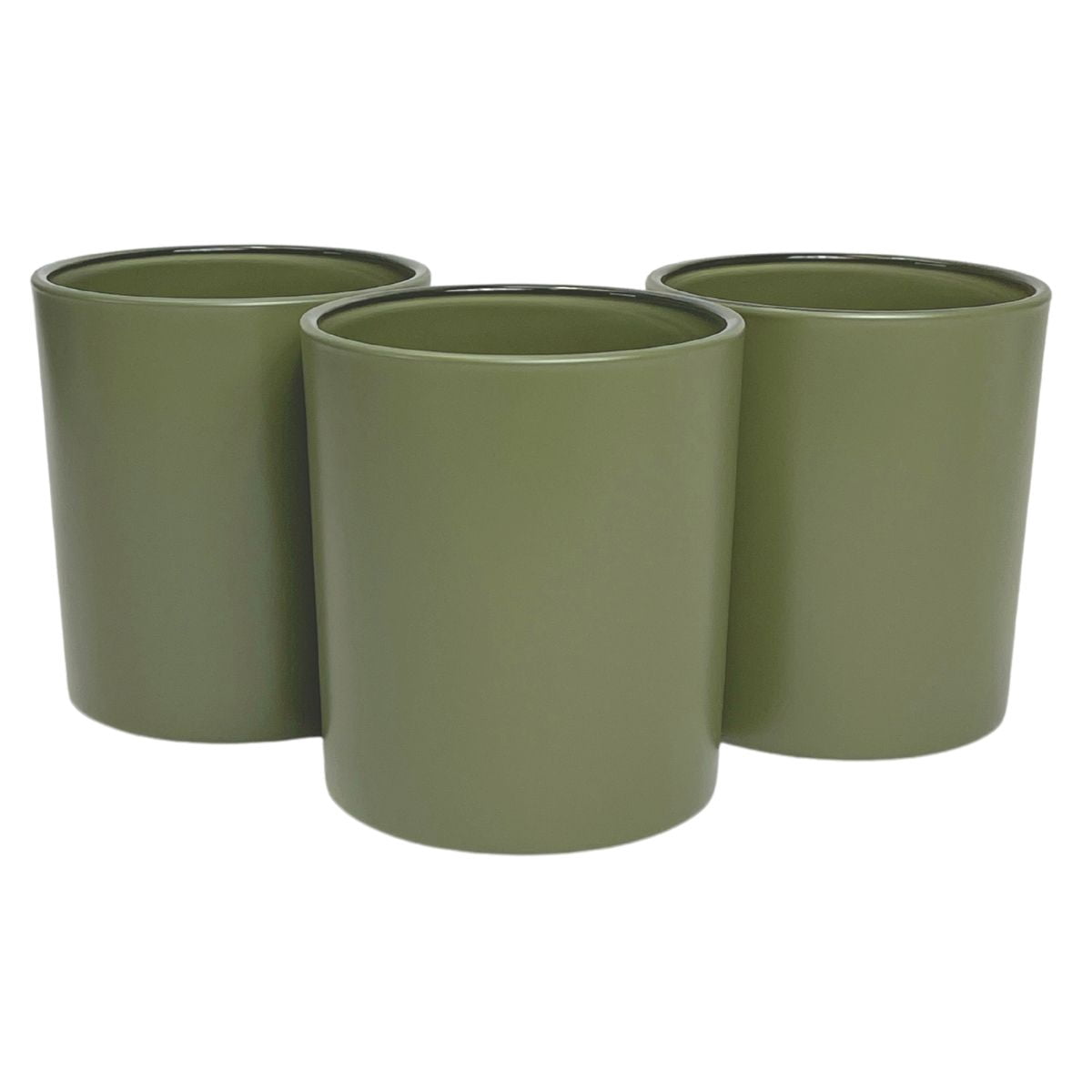 14 oz. Havana Matte Olive Empty Candle making Jar candle vessels for DIY candle-making projects (Box of 12) FREE SHIPPING