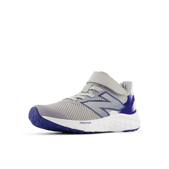 New Balance Fresh Foam Arishi V4 Bungee Lace with Top Strap Running Shoe, Raincloud/Inkwell/True Red, 11 X-Wide US Unisex Little_Kid
