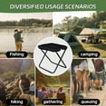 thumbnail image 3 of Folding Camping Stools, Portable Outdoor Camping Chair with Carry Bag, Aluminum Ultralight Backpacking Stool, Collapsible Camp Stools Outdoor Footstools for Walking Hiking Fishing Picnic Barbecue, 3 of 7