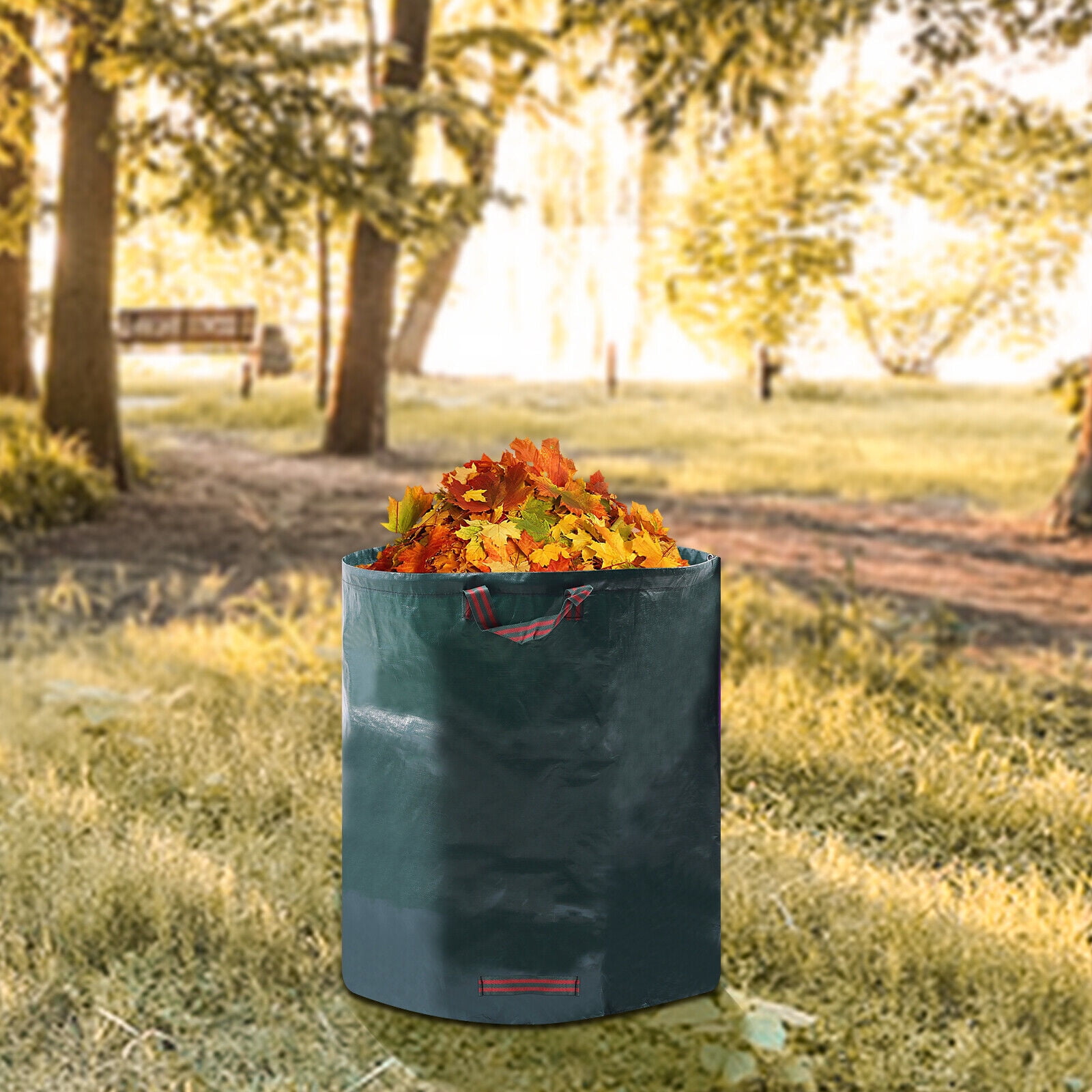 SHZICMY 80 Gallon Leaf Bags Reusable Garden Yard Lawn Waste Bag with 4