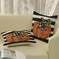 thumbnail image 5 of Fall Pillow Covers 18x18 Set of 2 Pumpkin Maple Leaves and Stripes Fall Decor Pillowcase Linen Autumn Thanksgiving Decorative Outdoor Throw Pillow Covers Farmhouse Cushion Case for Couch Home, 5 of 6