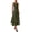 Green, variant on sicmoss Women's Coffee Faux Leather Sleeveless Flowy Long Dress Elegant Party with Belt