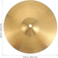 thumbnail image 2 of HUGFEGWE 10 Inch Brass Cymbal Replacement Crash Cymbals Ride Drum Cymbal Instrument Cymbal Percussion Accessories Drum Kit for Beginner Player Percussion (Golden) UA824-5396, 2 of 9