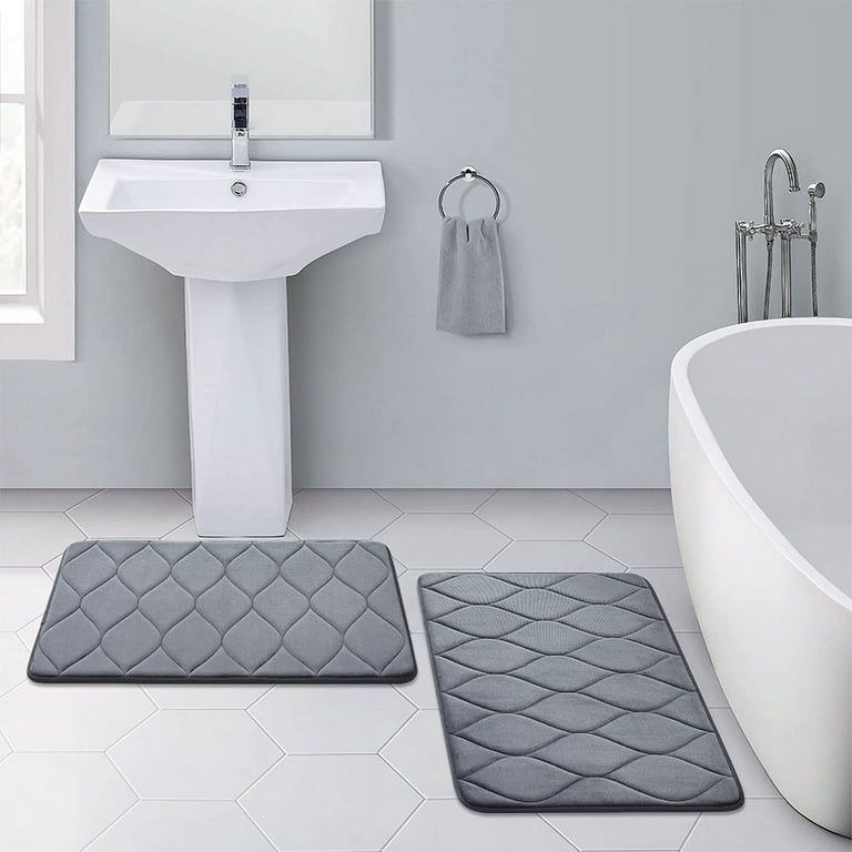 Homaxy 1/4Pcs Non-Slip Bath Mat TPE Soft Bathroom Rug Water-proof