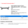 thumbnail image 2 of Upper Radiator Support Tie Bar - Compatible with 2013 - 2019 Cadillac ATS 2014 2015 2016 2017 2018, 2 of 2