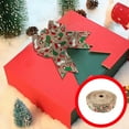 thumbnail image 1 of Suncoda Festive Ribbon, Christmas Decoration Ribbon Christmas Linen Printed Ribbon Christmas Tree Layout Ribbon to Make Your Gift Unique, 1 of 6