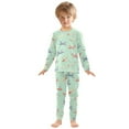 thumbnail image 3 of joogoo Airplane Retro Green Pajamas Set Long Sleeve Soft Cotton Sleepwear 2 Piece 24M, 3 of 7