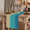 thumbnail image 2 of Table Runners 72 Inches Long Dress Scarves, Teal Blue Ombre Farmhouse Kitchen/Dining Table Runner, Coffee Tablerunners, Modern Abstract Gradient Art 16x72 Inch, 2 of 9