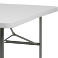 thumbnail image 4 of Table repliable en plastique blanc granite de 30 po larg. x 60 po long., 4 of 8