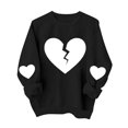 thumbnail image 6 of Valentine Sweatshirts For Women Cotton Couples Heart Graphic Crewneck Pullover Soft Fashion Valentines Shirts, 6 of 9