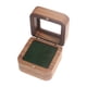 thumbnail image 4 of Caja de madera para anillos, joyero con una sola ranura y ventana transparente, caja de regalo cuadrada. Terciopelo verde, 4 of 9