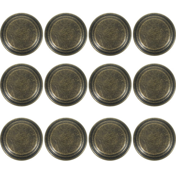 PAMINGONO 12Pcs Compact Round Dark Green Cupboard Knobs Easy to Install Kitchen Cabinet Pulls