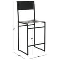 thumbnail image 3 of SAFAVIEH Layne Scandinavian Style Counter Stool, Black (18 in. W x 18 in. D x 47 in. H), 3 of 10