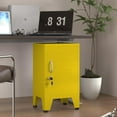 thumbnail image 2 of 24.5" H Metal Locker Storage Cabinet with Lock - Adjustable Shelf & Feet, Single Door Lockable Cabinet for Home, Office, Bedroom, Living Room (Yellow), 2 of 16