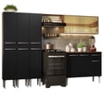 thumbnail image 1 of Cocina Integral 261cm Marrón/Negro Emilly Madesa 05, 1 of 5