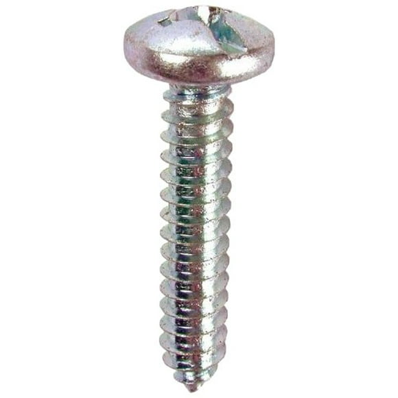 L.H.Dottie 2WS10114 Tête de Cuvette à Vis en Métal, Phillips/fentes, No.10 par 1-1/4 Pouce de Longueur, Plaqué Zinc, Lot de 100