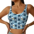thumbnail image 1 of Fotbe Airplanes and Aviation Signs Sujetador Deportivo Largo sin Aros para Mujer con Almohadillas y Soporte Medio, Transpirable y Absorbente, Camiseta Tipo Chaleco o Tank Top-Small, 1 of 8