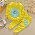 thumbnail image 2 of HCNTES Baby Girl Clothes Winter Girls Clothes Toddler Girl Clothes Outfits Long Sleeve Sweatshirt Tops + Pants Sunflower Clothes Set, 2 of 7