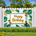 thumbnail image 6 of Decorative Design Birthday Party Banner Tropical Theme Pineapple Leaf Decoration Happy Birthday Banner for Summer Party Celebration Indoor Decoration, 6 of 8