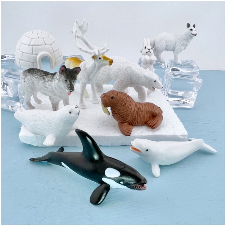 Safari Ltd. Arctic TOOB - Figurines: Harp Seal, Husky, Caribou