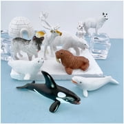 Safari Ltd. Arctic TOOB - Figurines: Harp Seal, Husky, Caribou, Rabbit, Killer Whale, Walrus, Fox, Beluga Whale, Igloo, Polar Bear - Educational Toy Figures For Boys, Girls & Kids Ages 3+
