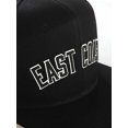 thumbnail image 6 of Original Snapback Custom American Cities State Letters Ajustable Flat Visor Cap (East Coast Black, White Black), 6 of 7