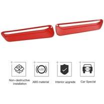 Phyun Hood Vents Outlets Vents Cover Trim Interior Decoration Accessories For Dodge Challenger 2015-Up Red 2Pcs