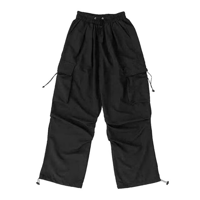 Little Baby Pants Solid Color Cargo Pants Girls Casual High Waisted Drawstring Loose Fit Pockets Cargo Sweatpants Novelty Gift Clothes For Child Walmart