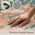 thumbnail image 6 of ODIKA 5'x7' Washable Area Rug Boho Distressed Vintage Detailing Scroll Border Center Bordered for Guest Room, Lounge, Apartment, Non-Slip Low Profile, Stain Resistant, 6 of 7