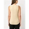 thumbnail image 2 of ZunFeo Yellow Tank Top Women Soft Cozy Sleeveless Ribbed Shirts with Buttons,Stretchy U-Neck Cami for Women, Size 5XL, 2 of 7