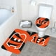 thumbnail image 3 of Juego de 3 alfombras de baño del equipo Bengals, alfombra antideslizante para baño, 31,5 x 20 pulgadas, 3 of 7